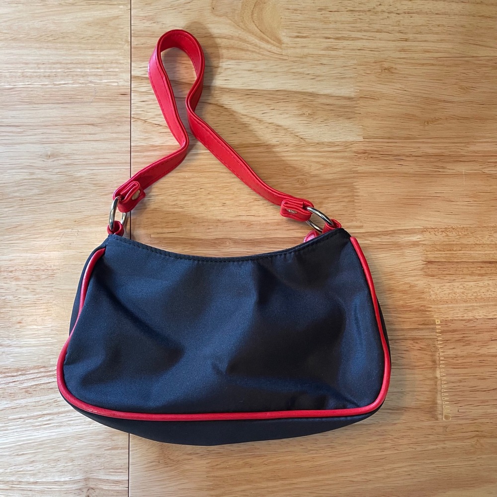 Sanrio Hello Kitty I Love Paris Black Red Trim Shoulder Bag Y2K 2004 Vintage - Picture 2 of 8
